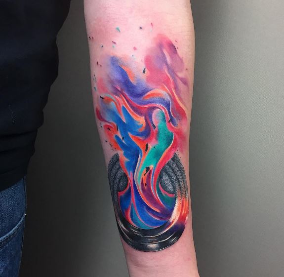 575x561 Abstract Watercolor Tattoo - Abstract Watercolor Tattoo