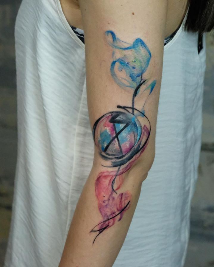 719x896 Abstract Watercolor Tattoo - Abstract Watercolor Tattoo