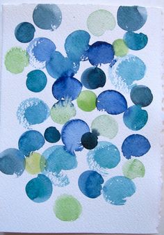 236x338 Watercolor Painting Original Coral Grey Dots Painted By - Abstract Watercolor Techniques