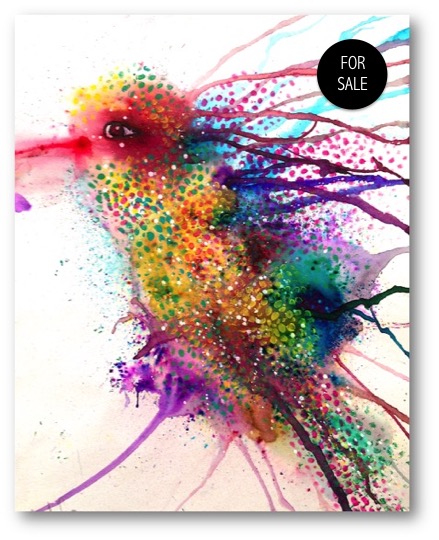 439x540 Abstract Watercolor Bird Painting Mixed Media Art Tutorials - Abstract Watercolor Tutorial