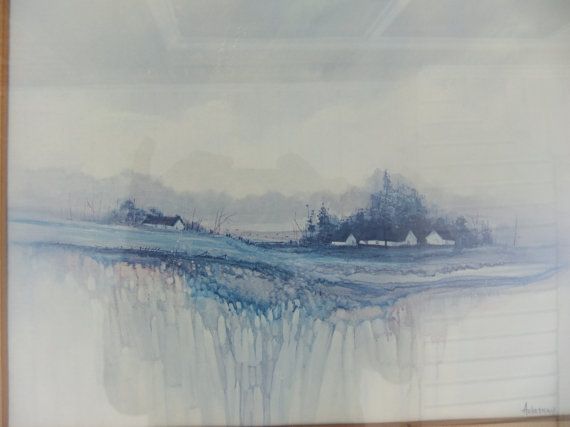 570x427 Big Sky Rural Watercolor Framed Print By Frank Ackerman - Ackerman Watercolor