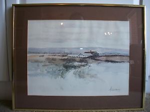 300x225 Frank Ackerman Framed Watercolor Print 16 X 20 Ebay - Ackerman Watercolor