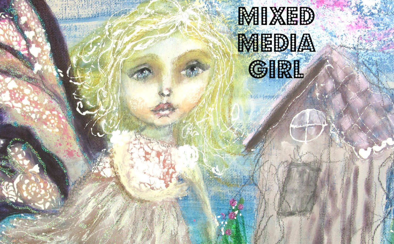 1367x848 Mixed Media Art Girl Fairy Watercolor Amp Acrylic Tutorial Audieg - Acrylic And Watercolor Mixed Media