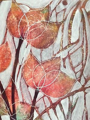 300x400 Original! Mixed Media Artwork Watercolor Acrylic Pen Painting 9x12 - Acrylic And Watercolor Mixed Media