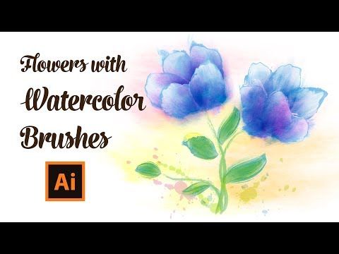 480x360 How To Draw Flowers With Watercolor Brushes - Adobe Illustrator Watercolor Brushes