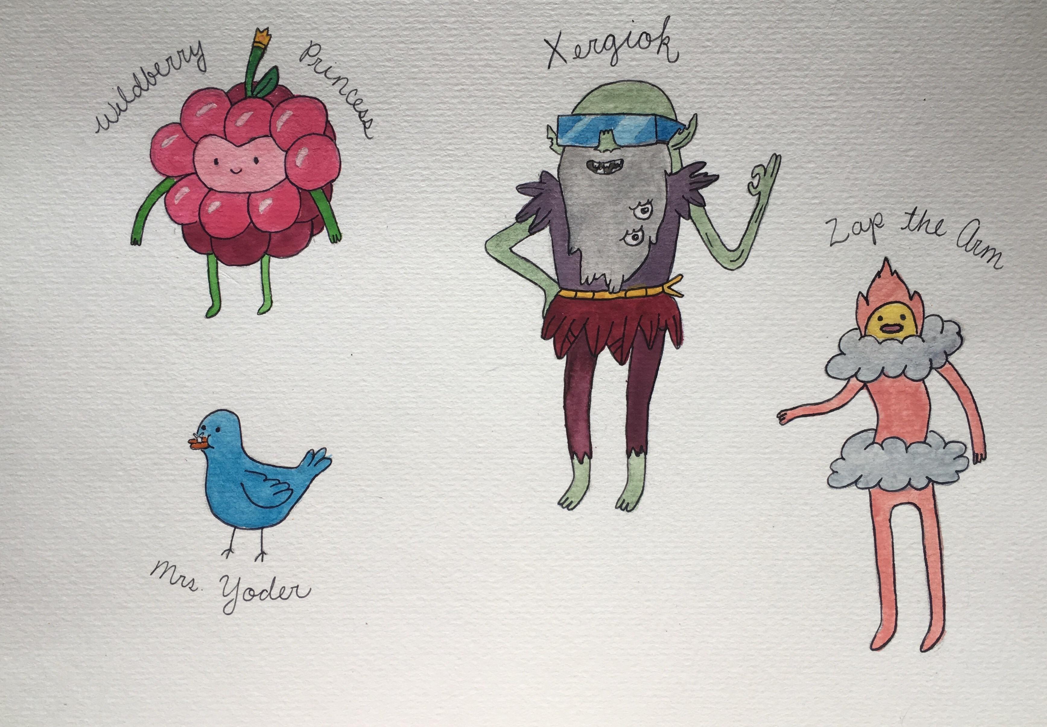 3471x2410 W - Adventure Time Watercolor