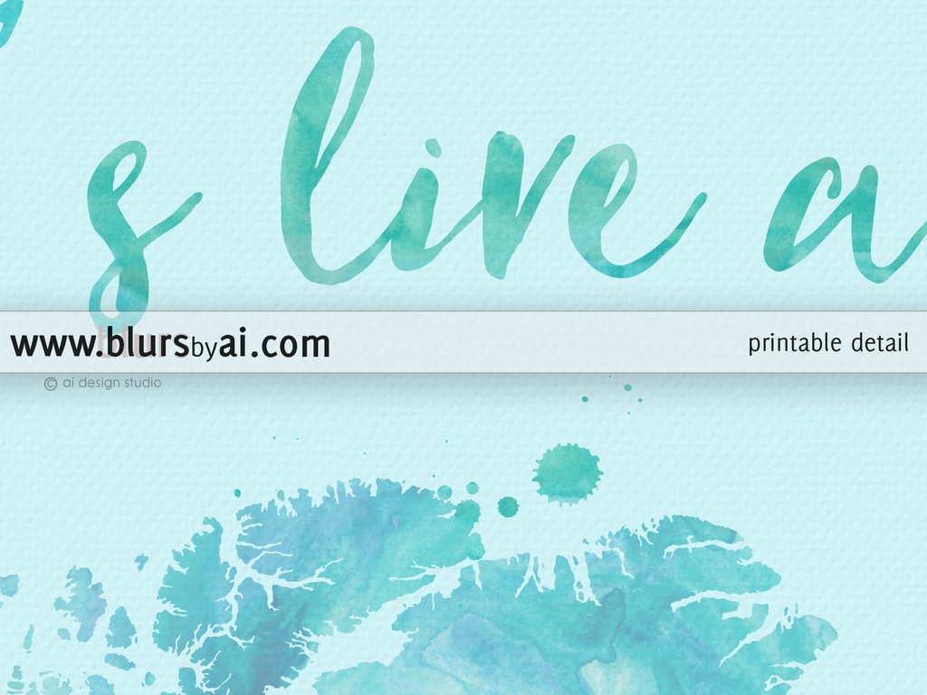 1024x768 Blue Watercolor Printable World Map Featuring An Adventure Quote - Adventure Watercolor