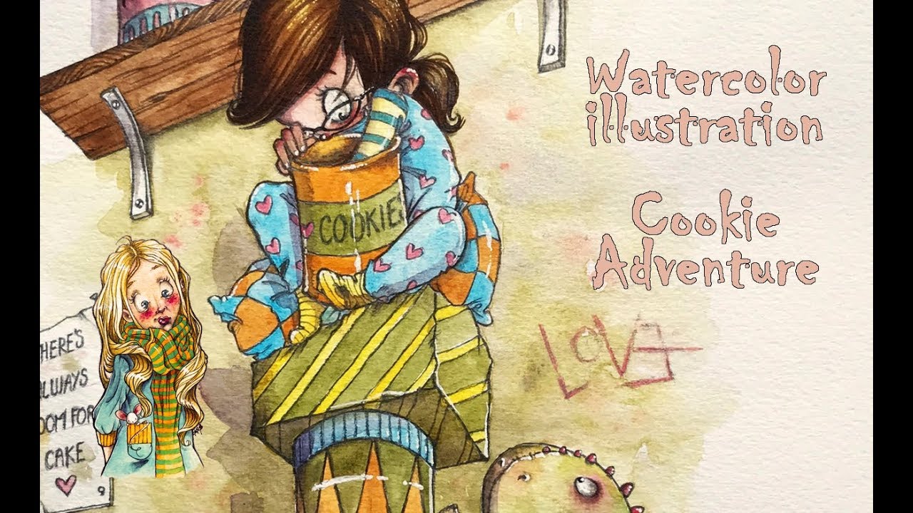 1280x720 Illustration In Watercolor Cookie Adventure By Ladykikki - Adventure Watercolor