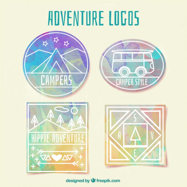 626x626 Watercolor Adventure Logos Stock Images - Adventure Watercolor