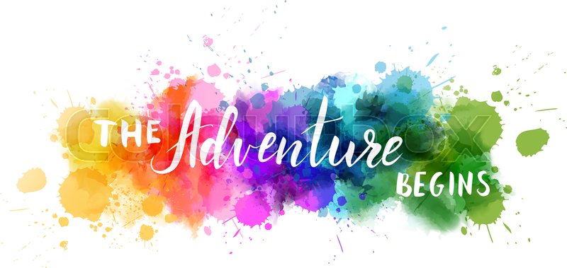 800x379 Watercolor Imitation Background With Handwritten Modern - Adventure Watercolor