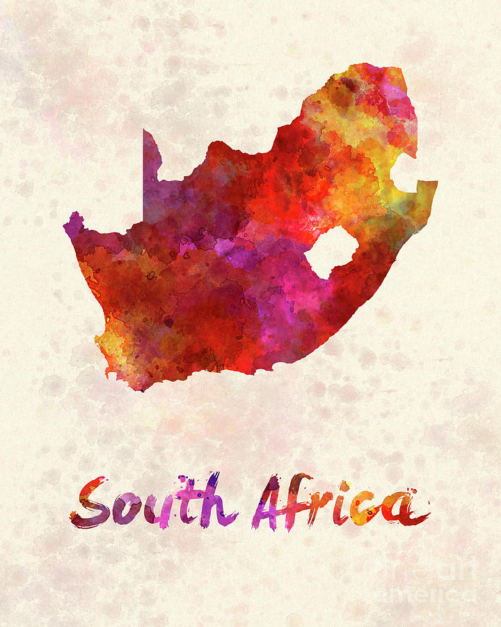 720x900 South Africa In Watercolor Painting By Pablo Romero - Africa Watercolor