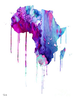 263x350 Watercolor Girl - Africa Watercolor