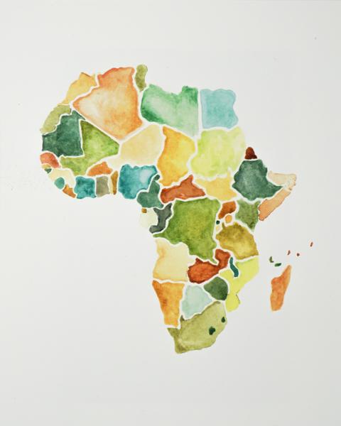 480x600 Africa 8x10 Rippie Mae - Africa Watercolor