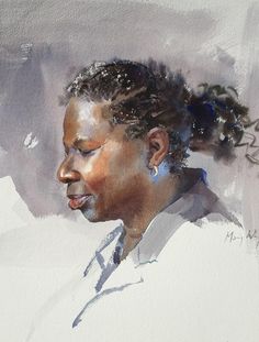 236x311 By Mary White Paintings, Portraits Mary - African American Watercolor