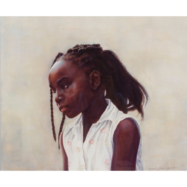 600x600 Leroy Allen, (African American 1958 2007), Innocence - African American Watercolor