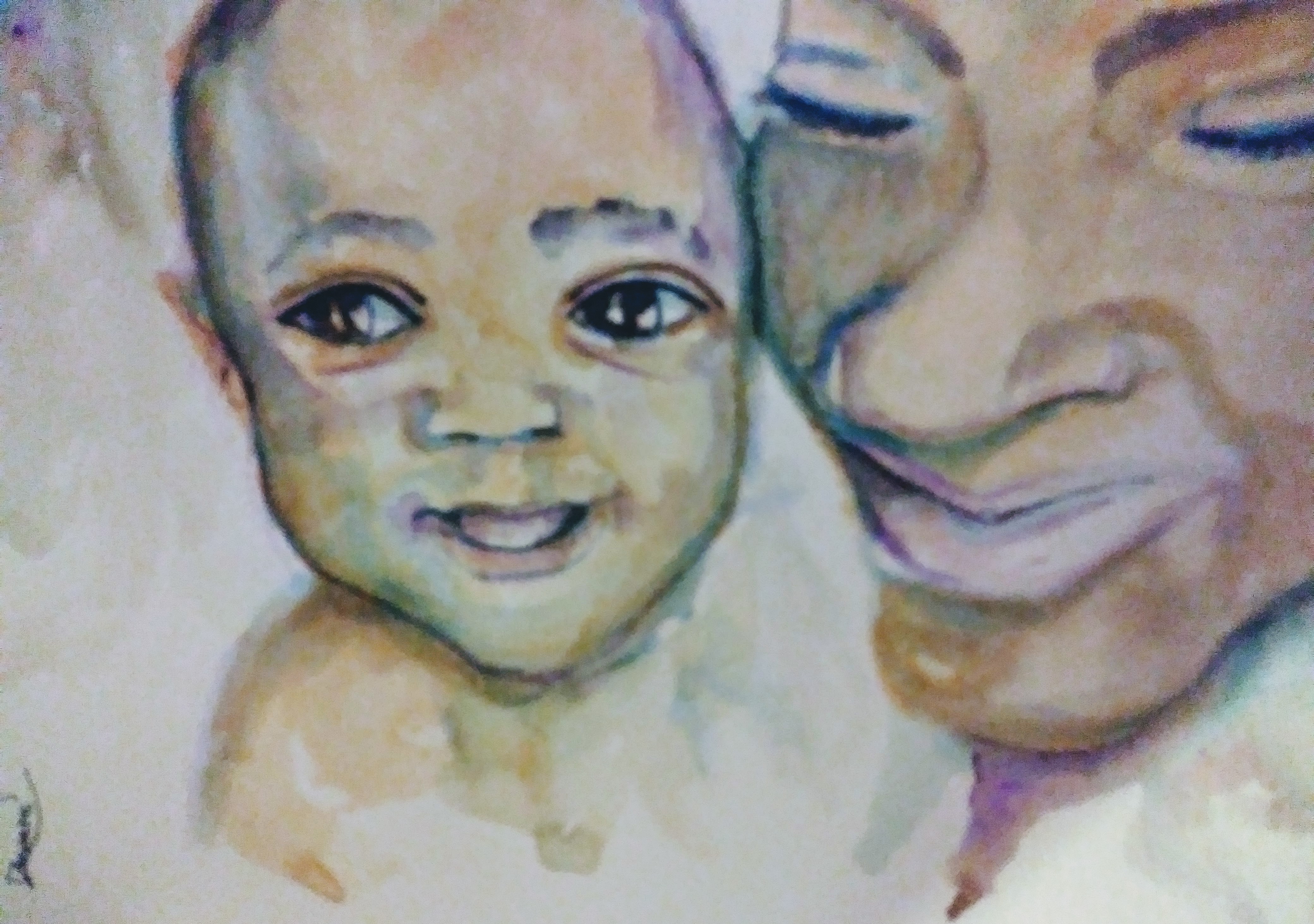 4160x2925 Artfido Buy Art Online Original African American Watercolor - African American Watercolor