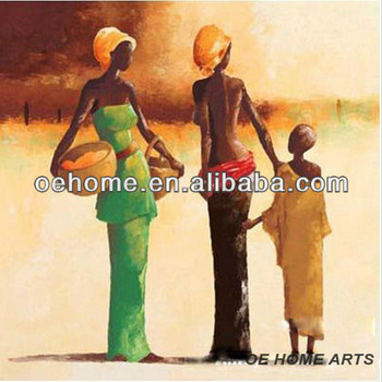 350x350 Family African Art Paintings - African Watercolor Paintings