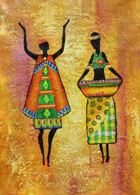 474x659 Paintings - African Watercolor Paintings