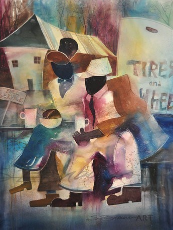 345x459 Webuyblack Gt Watercolor Paintings Gt Full Service Watercolor - African Watercolor Paintings