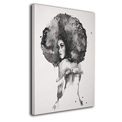425x425 Okoart Canvas Wall Art Prints Watercolor African Woman - Afro Watercolor