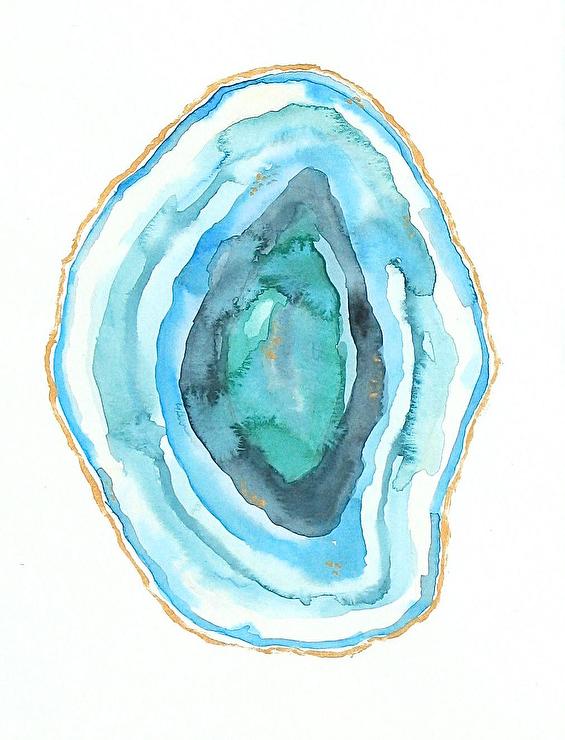 565x740 Blue Agate - Agate Watercolor