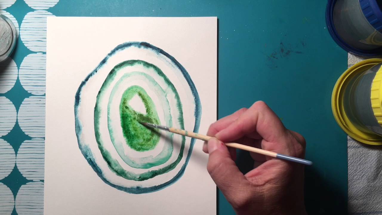 1280x720 Geode Or Agate Watercolor Painting For Bible Art Journaling - Agate Watercolor