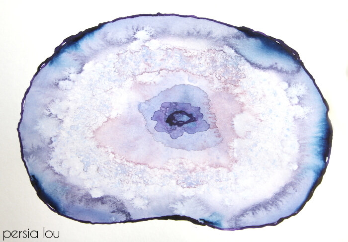 700x487 How To Paint Watercolor Agate Slices - Agate Watercolor