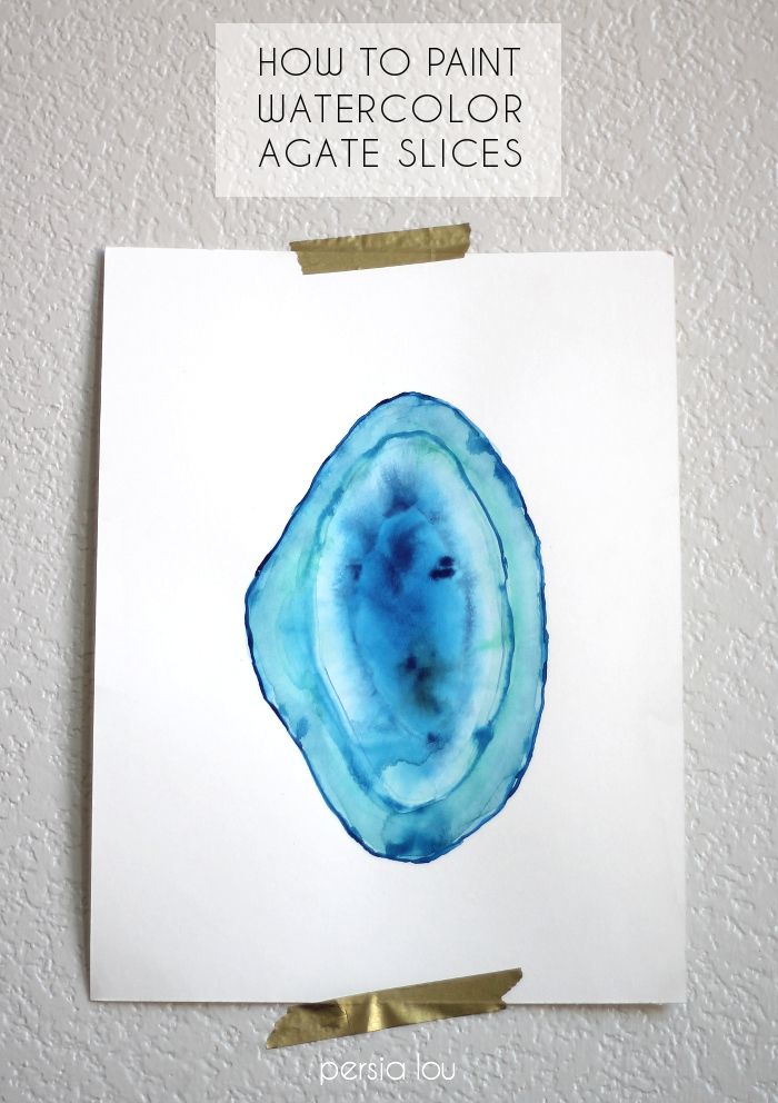 700x992 How To Paint Watercolor Agate Slices Agate, Watercolor And Tutorials - Agate Watercolor