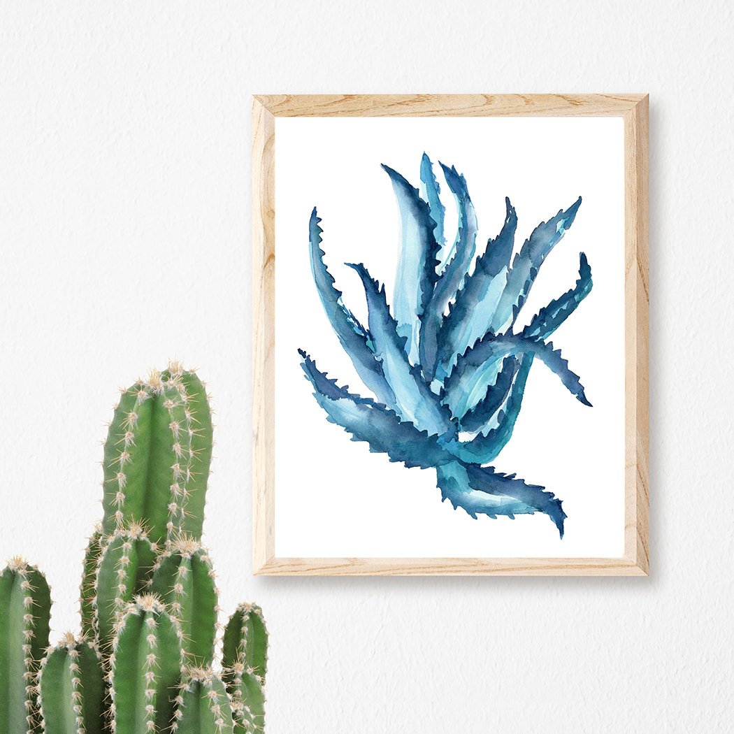 1050x1050 Agave Watercolor Agave Painting Cactus Agave Watercolor Agave - Agave Watercolor