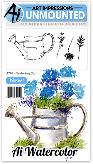 317x556 Art Impressions Watering Can - Ai Watercolor Stamps