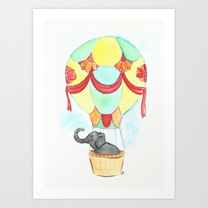 700x700 Hot Air Balloon Watercolor Art Print By Imagodeinurserydecor - Air Balloon Watercolor