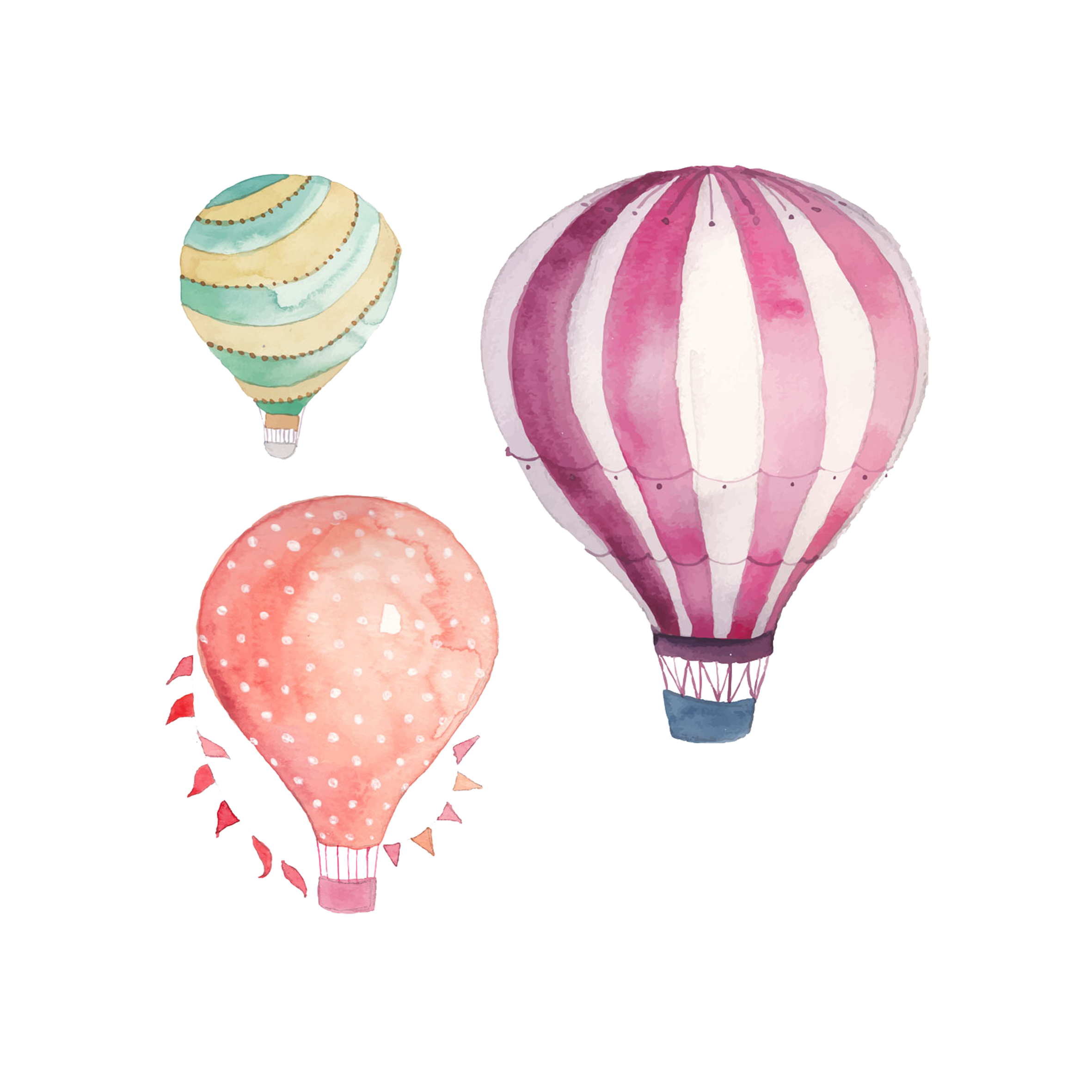 2362x2362 Hot Air Balloon Watercolor Painting Drawing - Air Balloon Watercolor