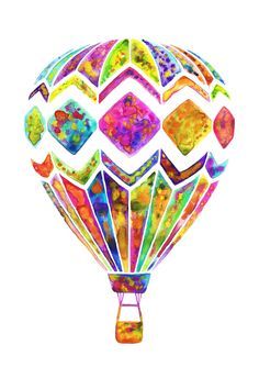 236x334 Jasmin Hot Air Balloon Watercolor Illustration Drawings - Air Balloon Watercolor