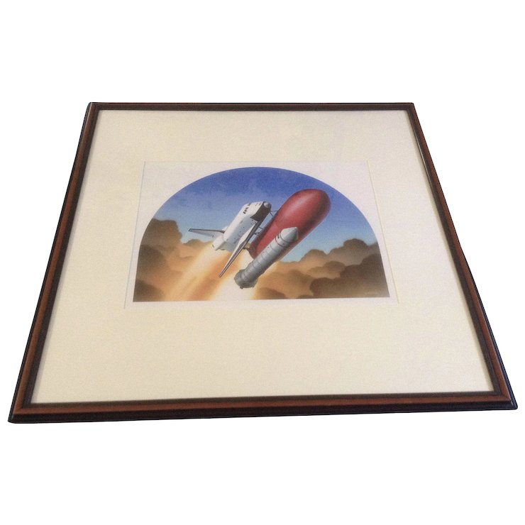 740x740 J. Hitch, Watercolor And Airbrush Painting Works On Paper, Signed - Airbrush Watercolor