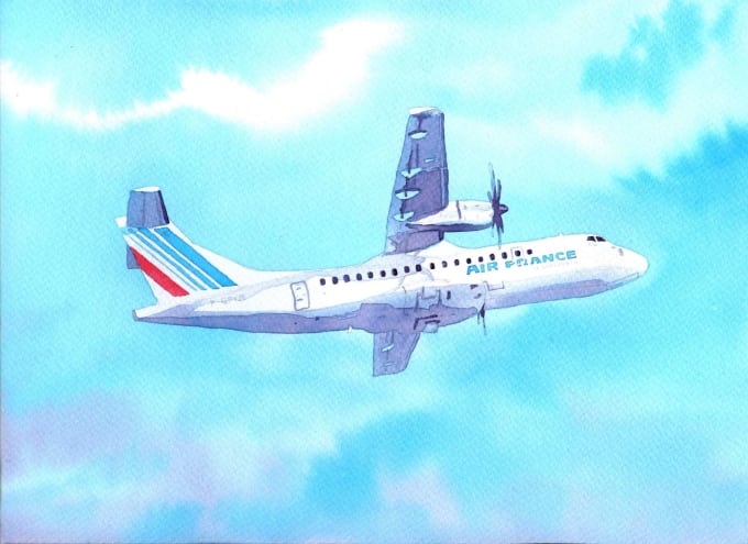 680x495 Paint Any Plane With Watercolor By Mariofdy - Airplane Watercolor