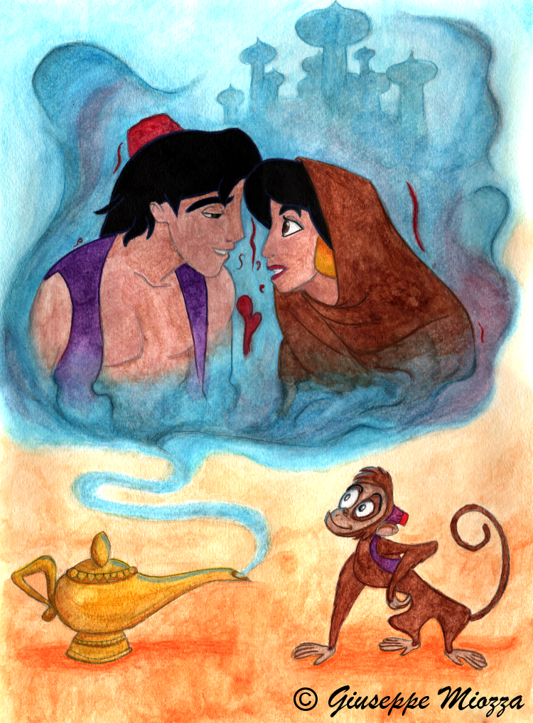 750x1018 Aladdin Watercolor Painting By Miozzart - Aladdin Watercolor
