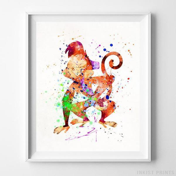 600x600 Aladdin And Jasmine, Aladdin Print Artwork Print Inkist Prints - Aladdin Watercolor