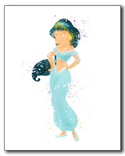 425x531 Jasmine Aladdin Disney Princess Watercolor Photo - Aladdin Watercolor