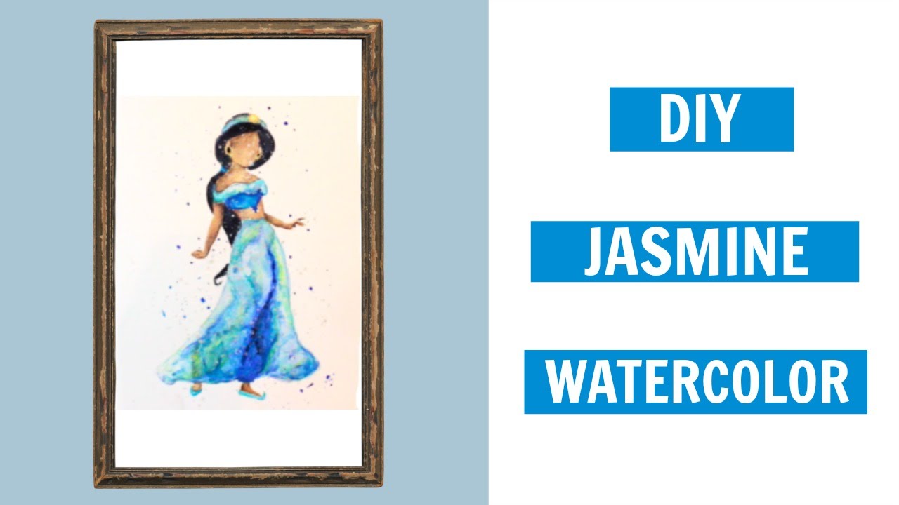 1280x720 Diy Disney Decor Jasmine From Aladdin Watercolor Tutorial - Aladdin Watercolor