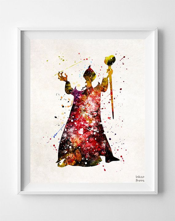570x720 Jafar Print, Aladdin Print, Jafar Art, Aladdin Art, Aladdin - Aladdin Watercolor