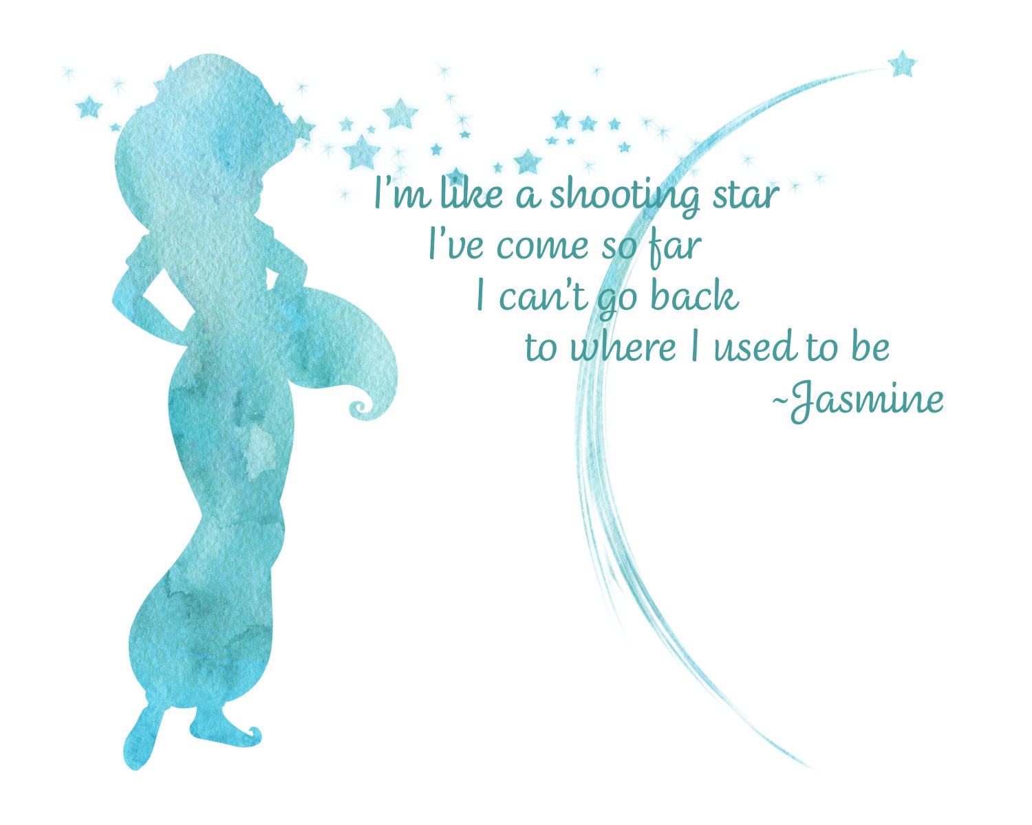 1500x1200 Jasmine - Aladdin Watercolor