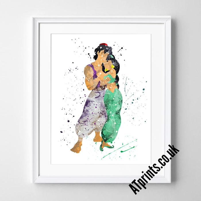700x700 Aladdin Watercolour Art Print Atprints - Aladdin Watercolor