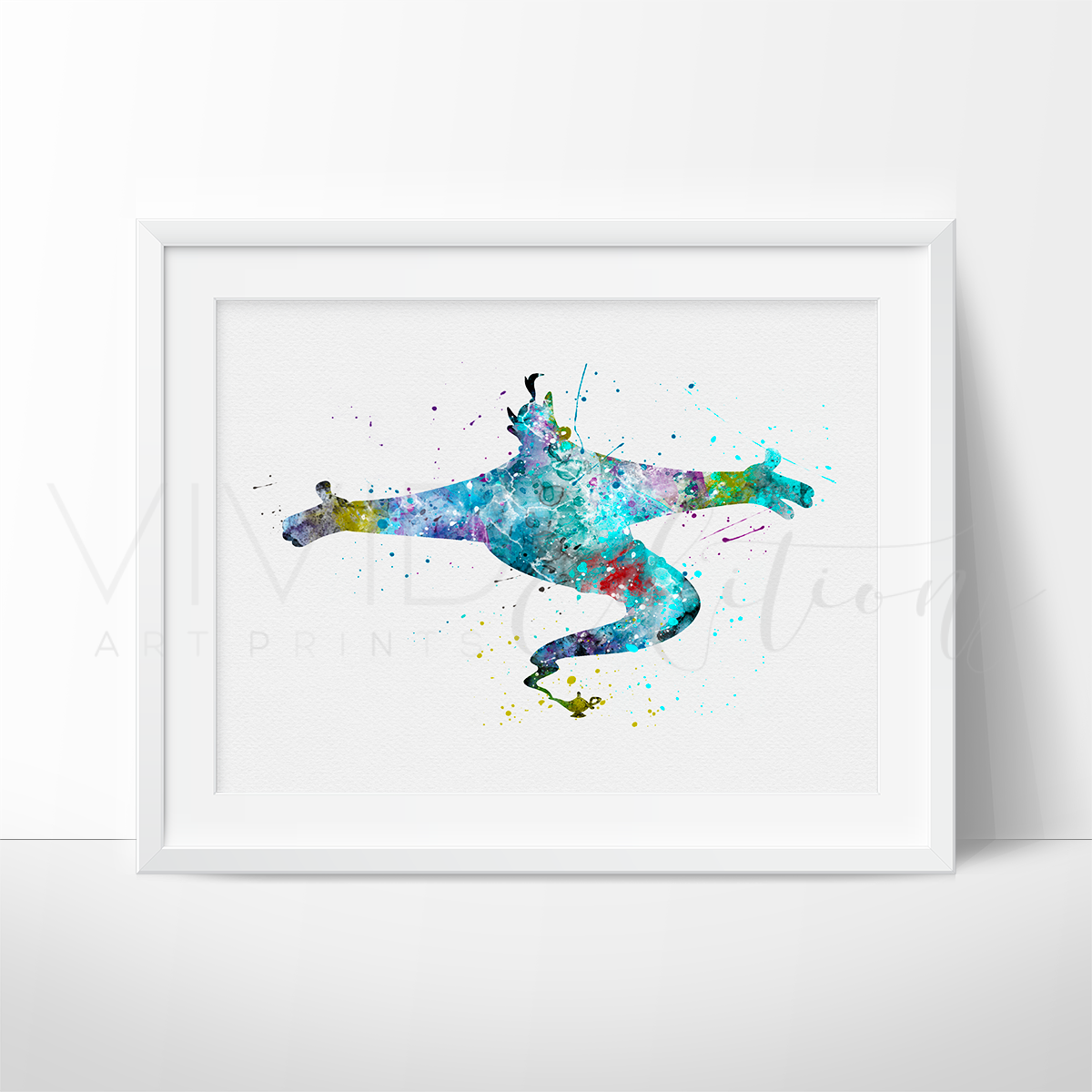 1200x1200 Aladdin Genie Nursery Art Print Wall Decor - Aladdin Watercolor
