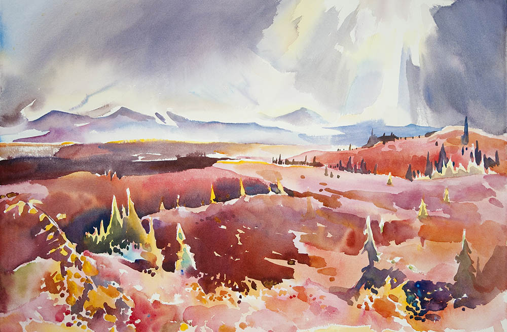1000x655 Alaska David Mceown Artist Journeys - Alaska Watercolor