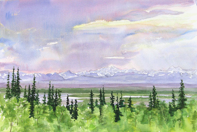640x431 Alaska - Alaska Watercolor