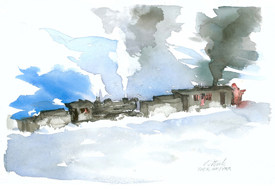 550x380 Painting In Alaska - Alaska Watercolor