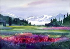 236x167 Watercolor Alaska. I Really Like The Way They Got The Paints To - Alaska Watercolor