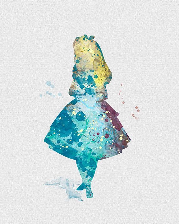 576x720 Alice In Wonderland Watercolor Art Art!!!!! - Alice In Wonderland Watercolor