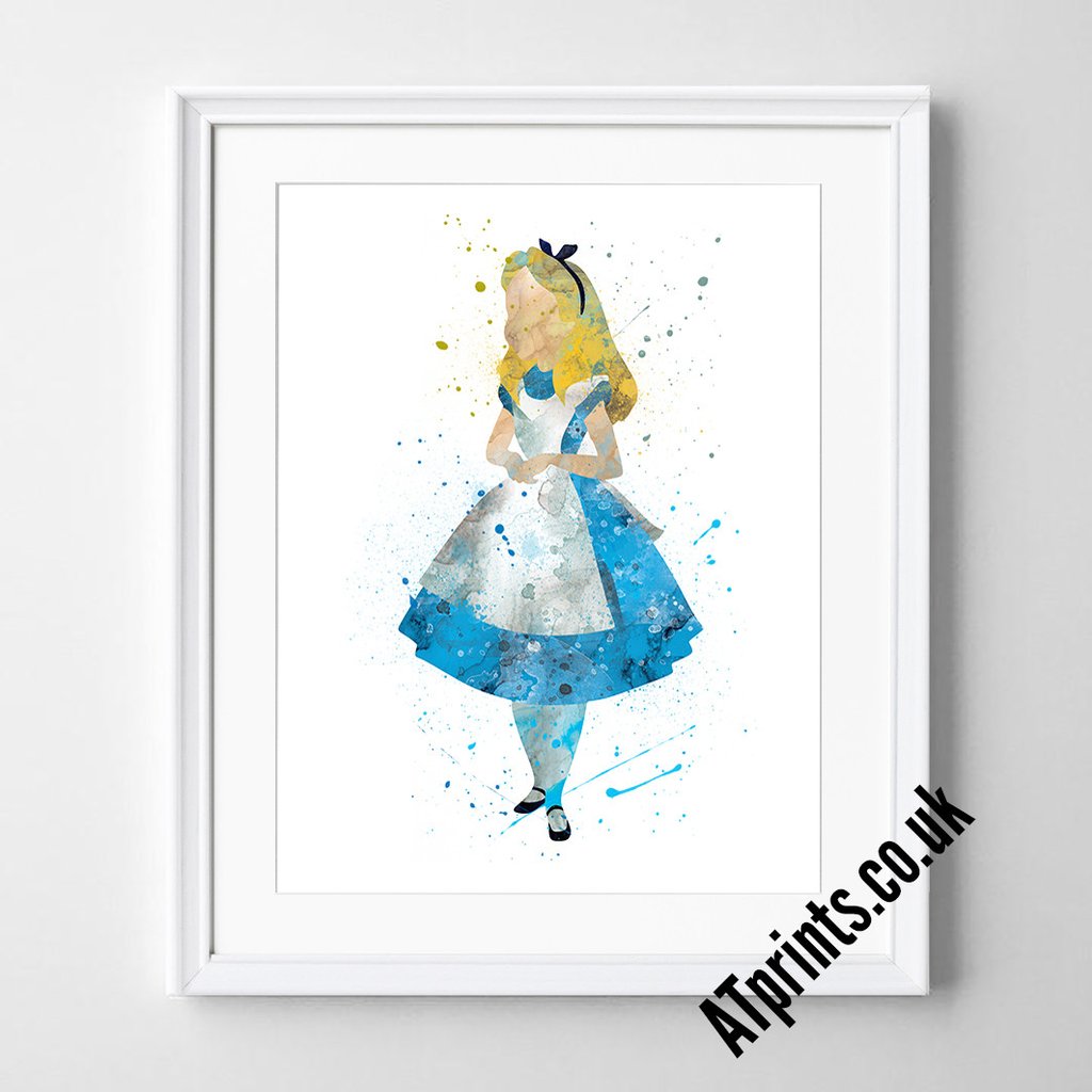 Alice In Wonderland Watercolor Painting at PaintingValley.com | Explore ...