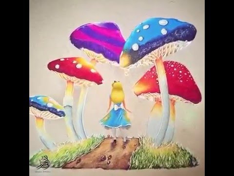 480x360 Watercolor Animation - Alice In Wonderland Watercolor Painting